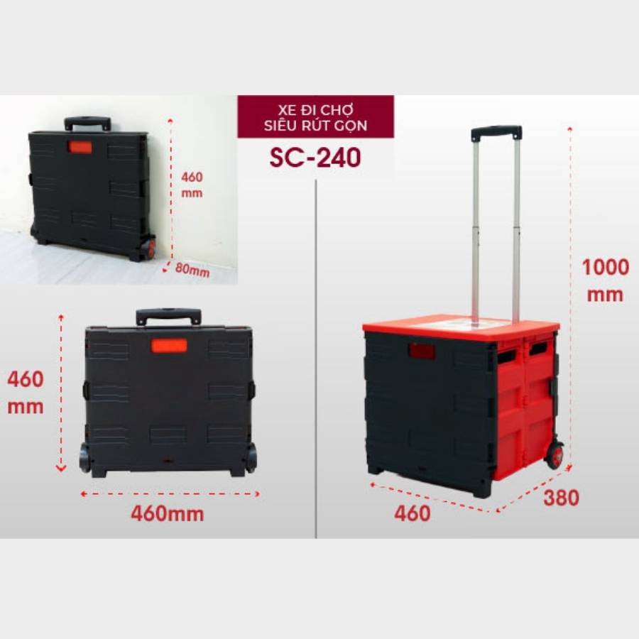 Xe đẩy hàng Fujihome SC-240