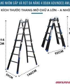 Thang Nhôm ADVINDEQ AML44B Gấp và Rút 5 Thang Nhôm ADVINDEQ AML44B Gấp và Rút