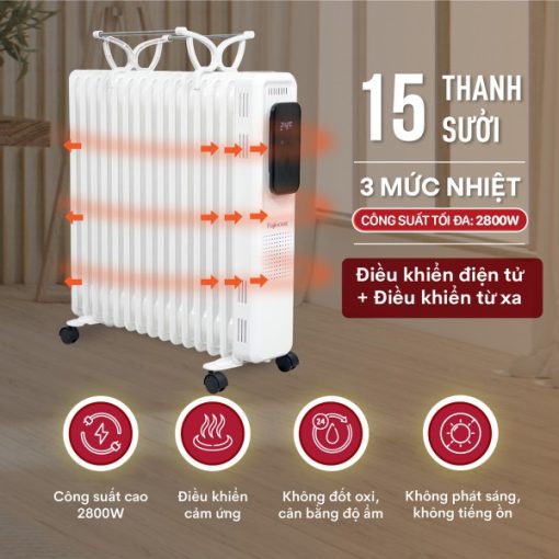 Máy sưởi dầu Fujihome OH8615