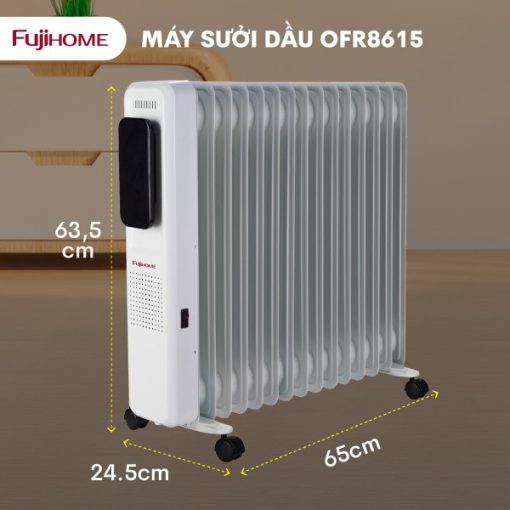 Máy sưởi dầu Fujihome OH8615