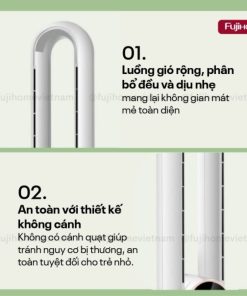 Quạt Không Cánh Hơi Nước Tích Hợp Lọc Không Khí Ion Fujihome BF-03RC