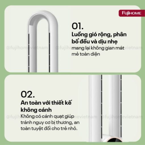 Quạt Không Cánh Hơi Nước Tích Hợp Lọc Không Khí Ion Fujihome BF-03RC