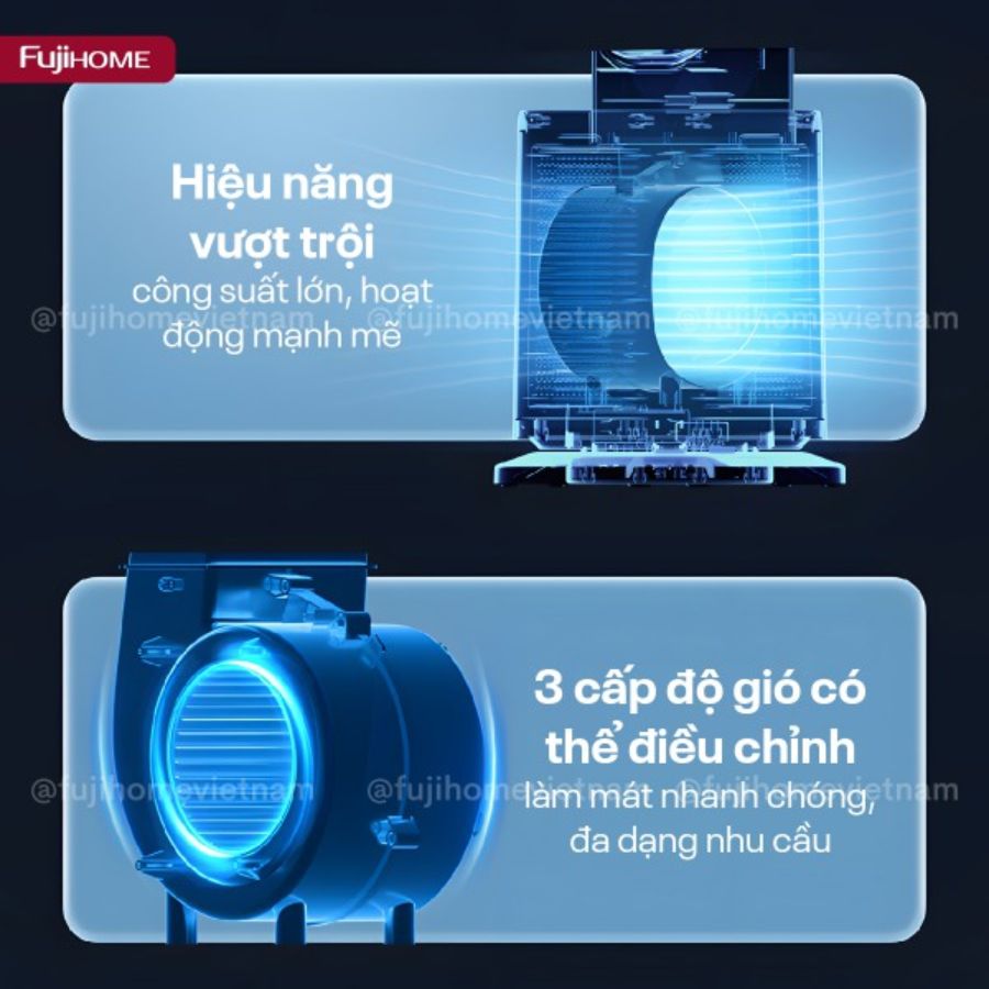 Quạt không cánh lọc không khí HEPA và Ion Fujihome BF-05R-HEPA