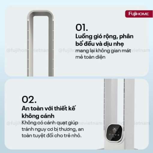 Quạt không cánh Fujihome BF-05R-HEPA