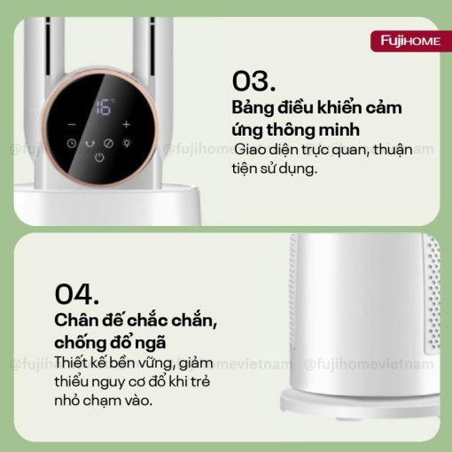 Quạt không cánh tích hợp lọc không khí bằng ion Fujihome BF-03R