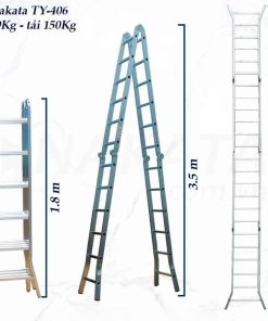 Thang nhôm xếp 4 đoạn Nakata VN406