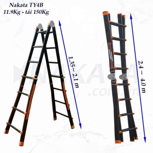 Thang nhôm rút trượt Nakata TY4B