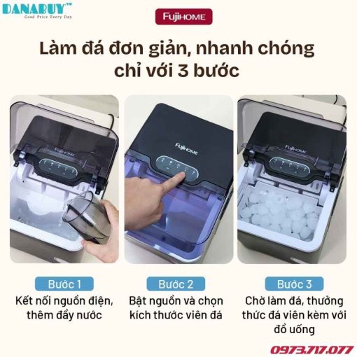 Máy làm đá viên Fujihome IM1218 mini