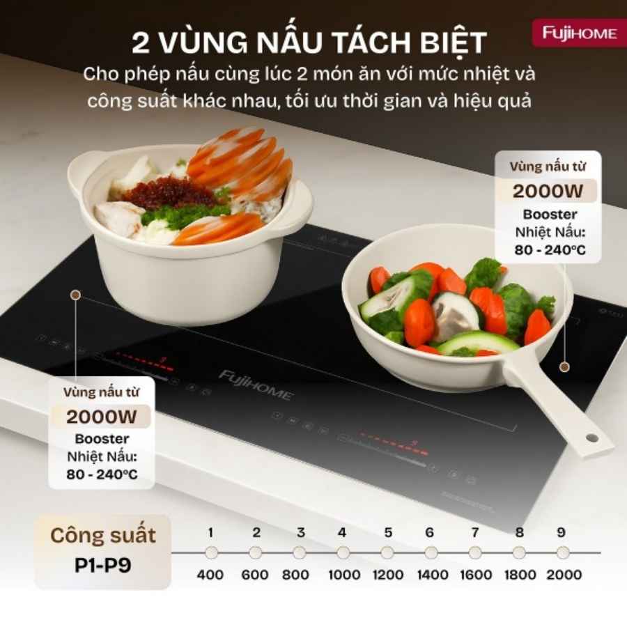 Bếp từ đôi Fujihome IC2622 7 Bếp từ đôi Fujihome IC2622