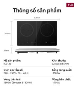 Bếp Từ Đôi Fujihome IC2123 11 Bếp từ đôi Fujihome IC2123