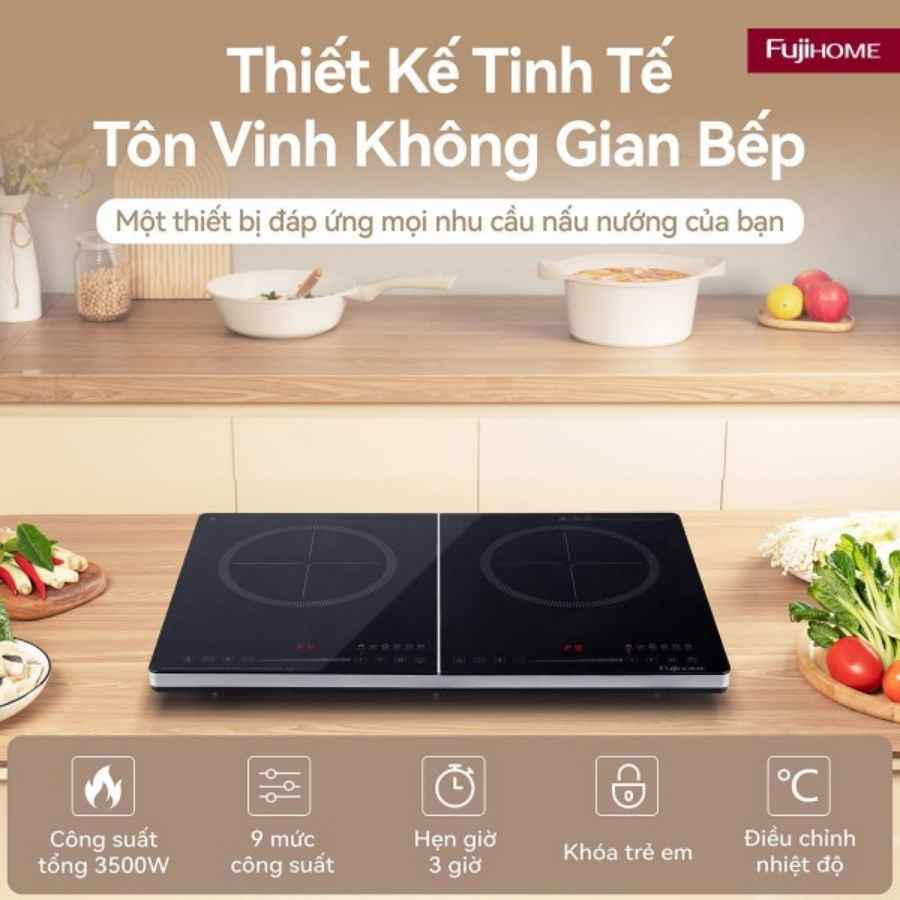 Bếp Từ Đôi Fujihome IC2123 18 Bếp từ đôi Fujihome IC2123