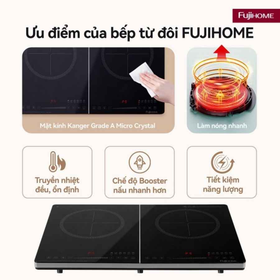 Bếp Từ Đôi Fujihome IC2123 5 Bếp từ đôi Fujihome IC2123