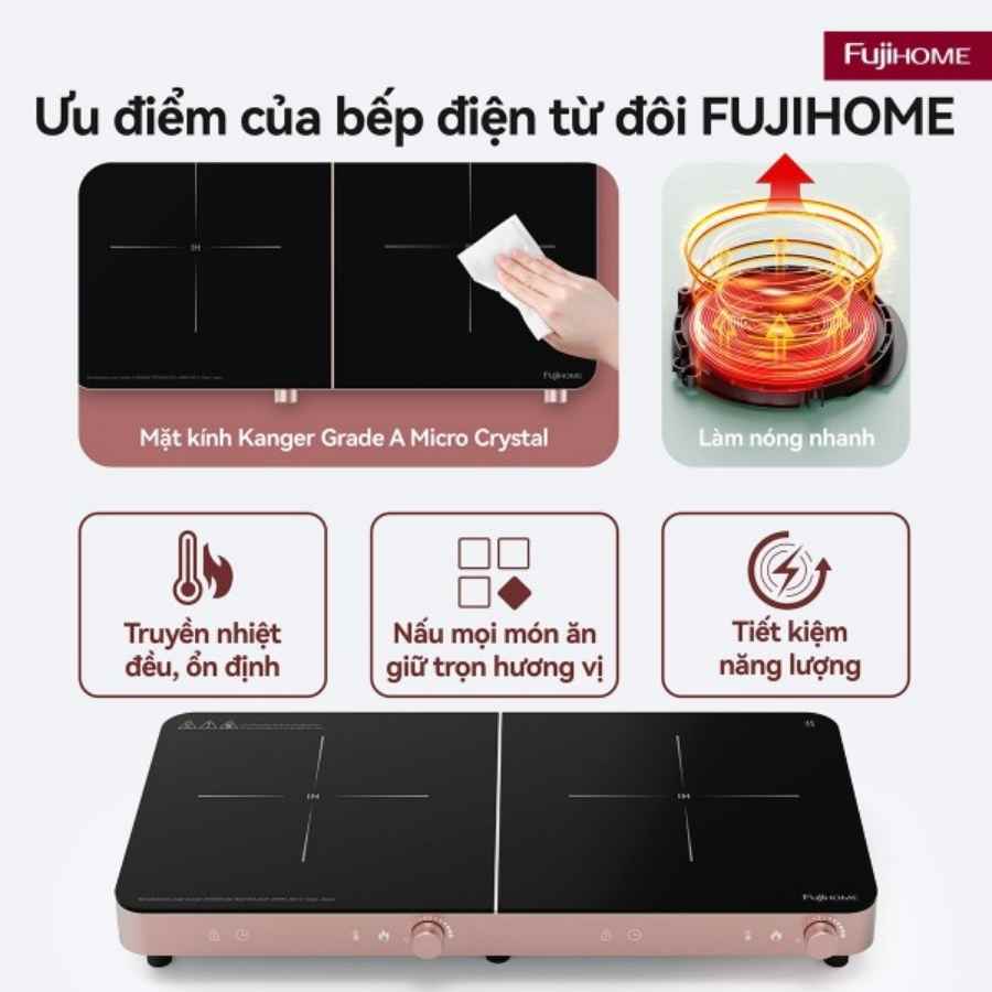 Bếp Từ Đôi Fujihome IC2602P 12 Bếp từ đôi Fujihome IC2602P