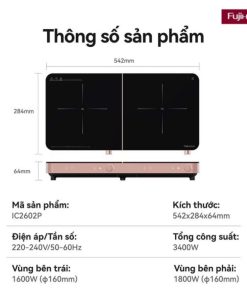 Bếp Từ Đôi Fujihome IC2602P 6 Bếp từ đôi Fujihome IC2602P