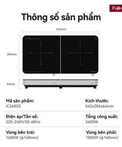 Bếp Từ Đôi Fujihome IC2602S 12 Bếp từ đôi Fujihome IC2602S