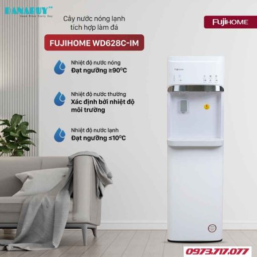 Cây nước nóng lạnh bình âm kèm chức năng làm đá Fujihome WD628C-IM