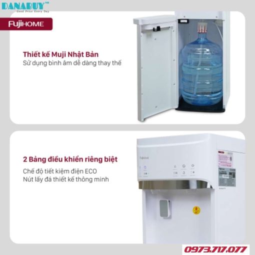 cay nuoc nong lanh binh am kem theo chuc nang lam da fujihome WD628C IM 8