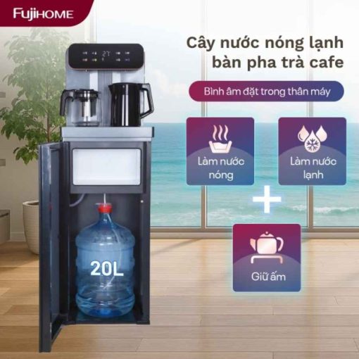 Cây nước nóng lạnh Fujihome TB243A bàn pha trà, cafe