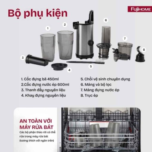 Máy ép chậm mini Fujihome SJ08