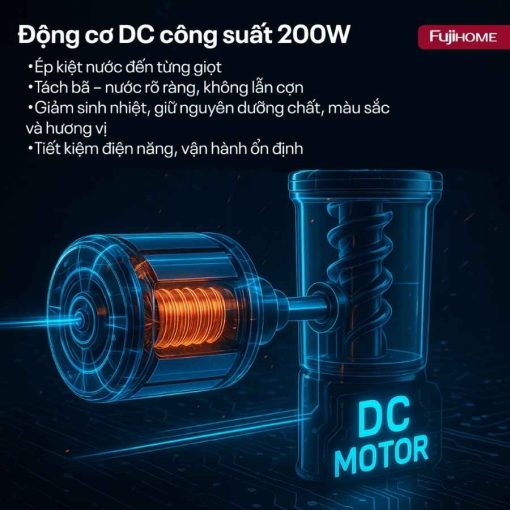 Máy ép nguyên quả Fujihome SJ50C