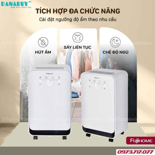 Máy hút ẩm dân dụng Fujihome DH12NEW