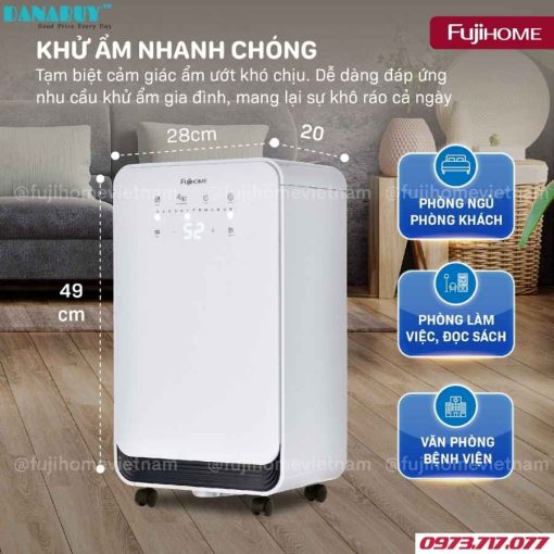 Máy hút ẩm dân dụng Fujihome DH12NEW