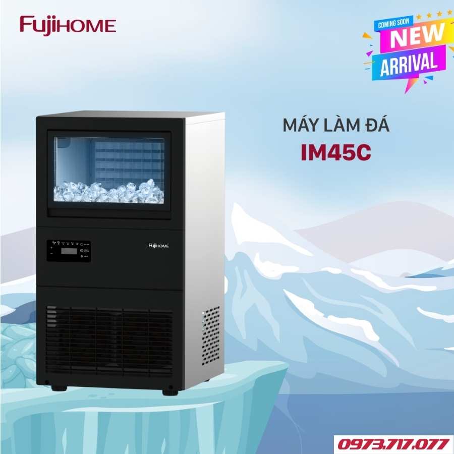Máy làm đá thương mại kèm lọc nước UF Fujihome IM45C