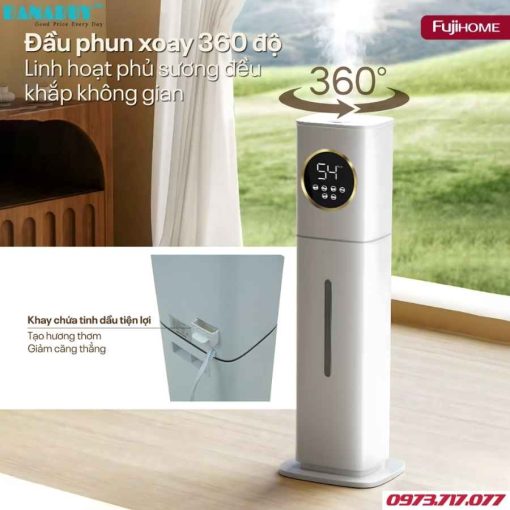Máy tạo ẩm, xông tinh dầu, khử khuẩn UV dung tích lớn Fujihome HM09UV1