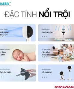 Quạt đối lưu không khí Fujihome CF25R điều khiển từ xa