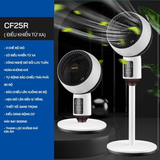 Quạt đối lưu không khí Fujihome CF25R điều khiển từ xa