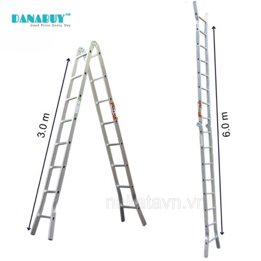 Thang nhôm chữ A 3m Nakata VN30