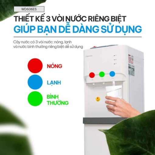 Cây nước nóng lạnh Fujihome WD606ES bình âm cao cấp