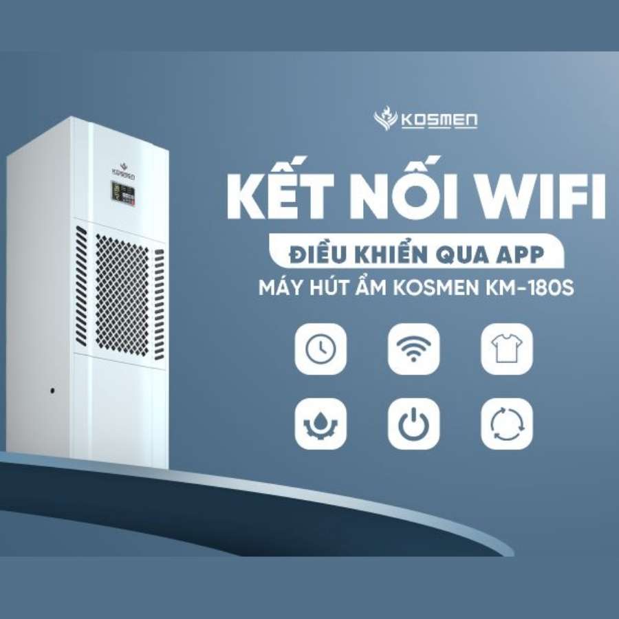 Máy hút ẩm công nghiệp Kosmen KM-180S 180 lít