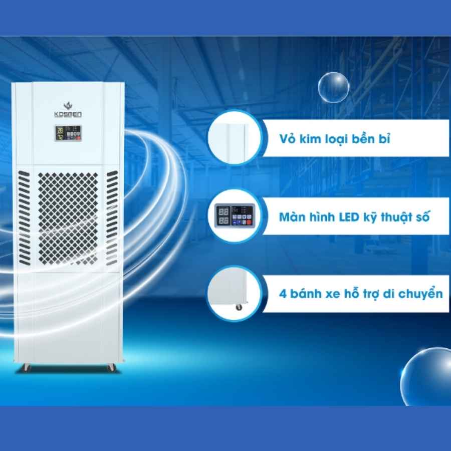 Máy hút ẩm công nghiệp Kosmen KM-180S 180 lít