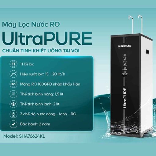 máy lọc nước RO Sunhouse SHA76624KL UltraPURE 11 lõi