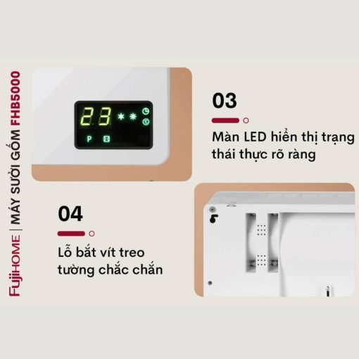 Quạt sưởi FUJIHOME FHW4000 điều hòa treo tường