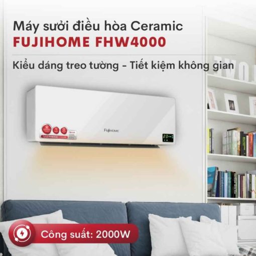 Quạt sưởi FUJIHOME FHW4000 điều hòa treo tường