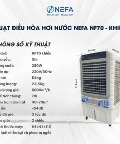 Quạt điều hòa NEFA NF70 Cơ – Khiển
