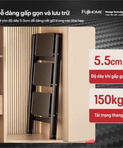 Thang ghế FUJIHOME SL104B (Black ) 4 bậc