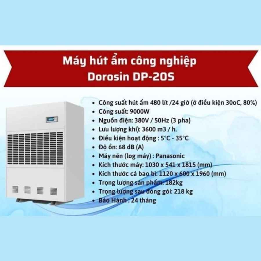 Máy hút ẩm công nghiệp Dorosin Airko DP-20S