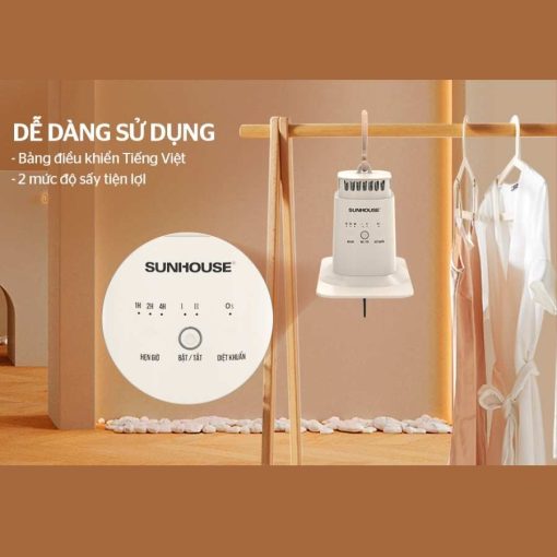 Máy sấy quần áo mini SUNHOUSE SHD2704