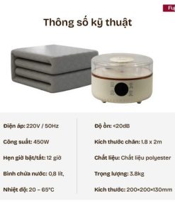 Chăn Điện Sưởi Ấm Fujihome HB1820E Bằng Nước Nóng 11 chan dien suoi am fujihome hb1820e 5