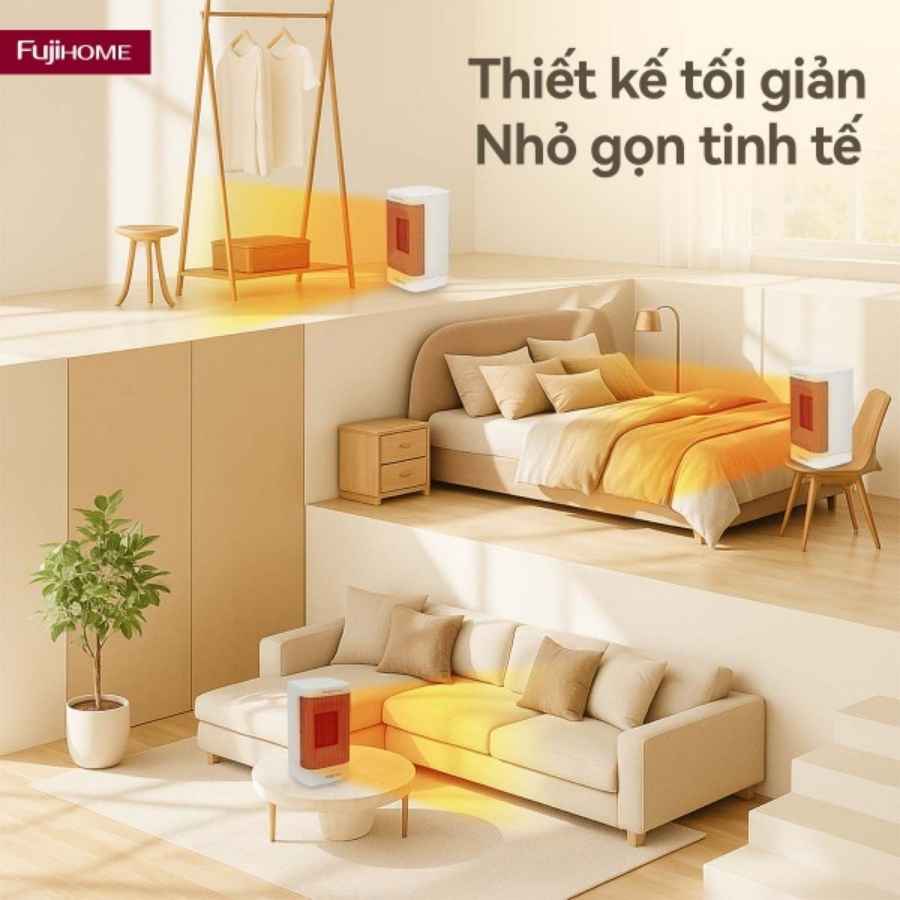Quạt sưởi gốm mini Fujihome FH600