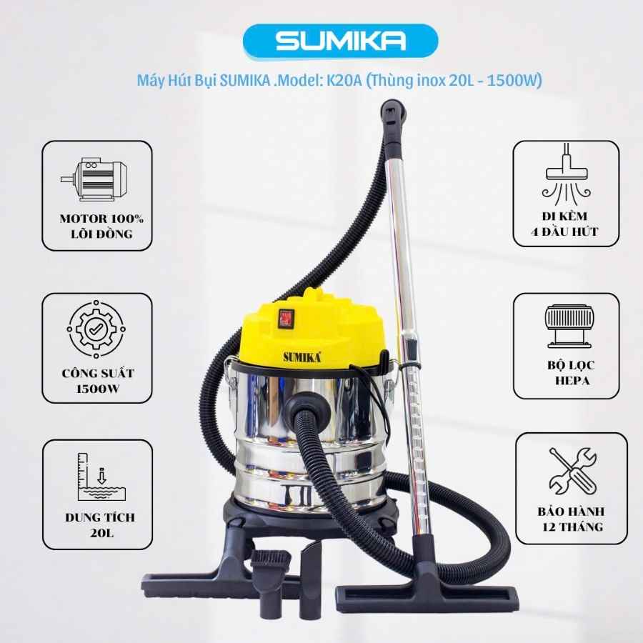 Máy hút bụi đa năng Sumika K20A 24 Máy hút bụi đa năng Sumika K20A