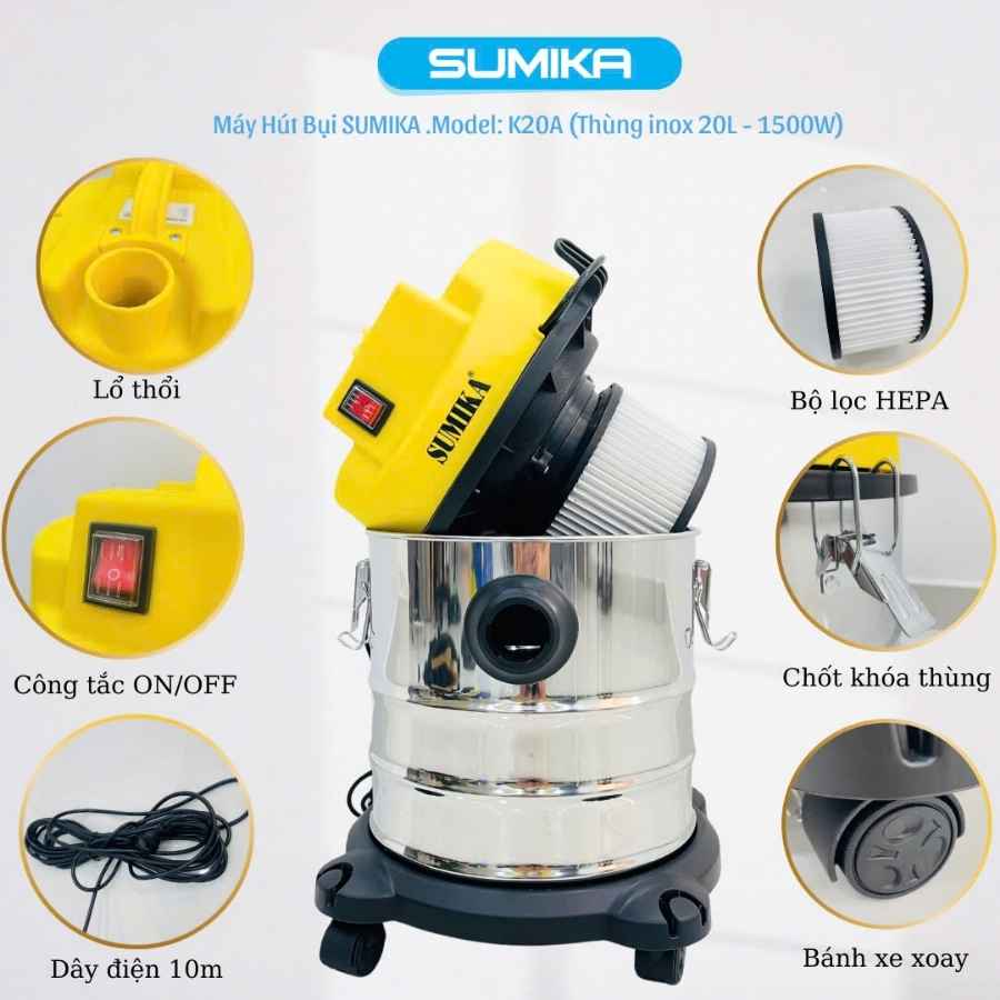 Máy hút bụi đa năng Sumika K20A 2 Máy hút bụi đa năng Sumika K20A