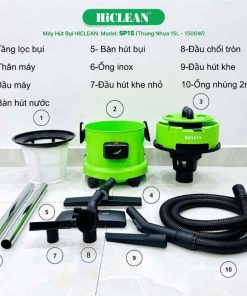 Máy hút bụi gia đình HiClean SP15 thùng chứa 15L 9 Máy hút bụi gia đình HiClean SP15 thùng chứa 15L