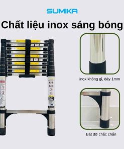 Thang rút inox SUMIKA T320 chiều cao 3.2m