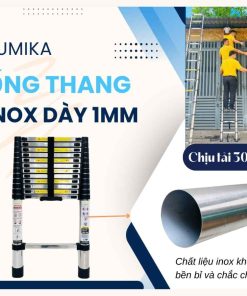Thang rút inox SUMIKA T380 chiều cao 3.8m 8 thang rut inox sumika t380 4