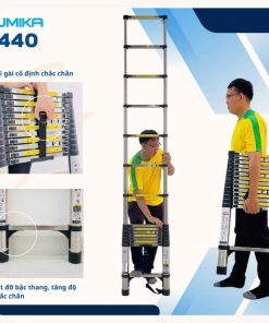 Thang rút inox SUMIKA T440 chiều cao 4.4m