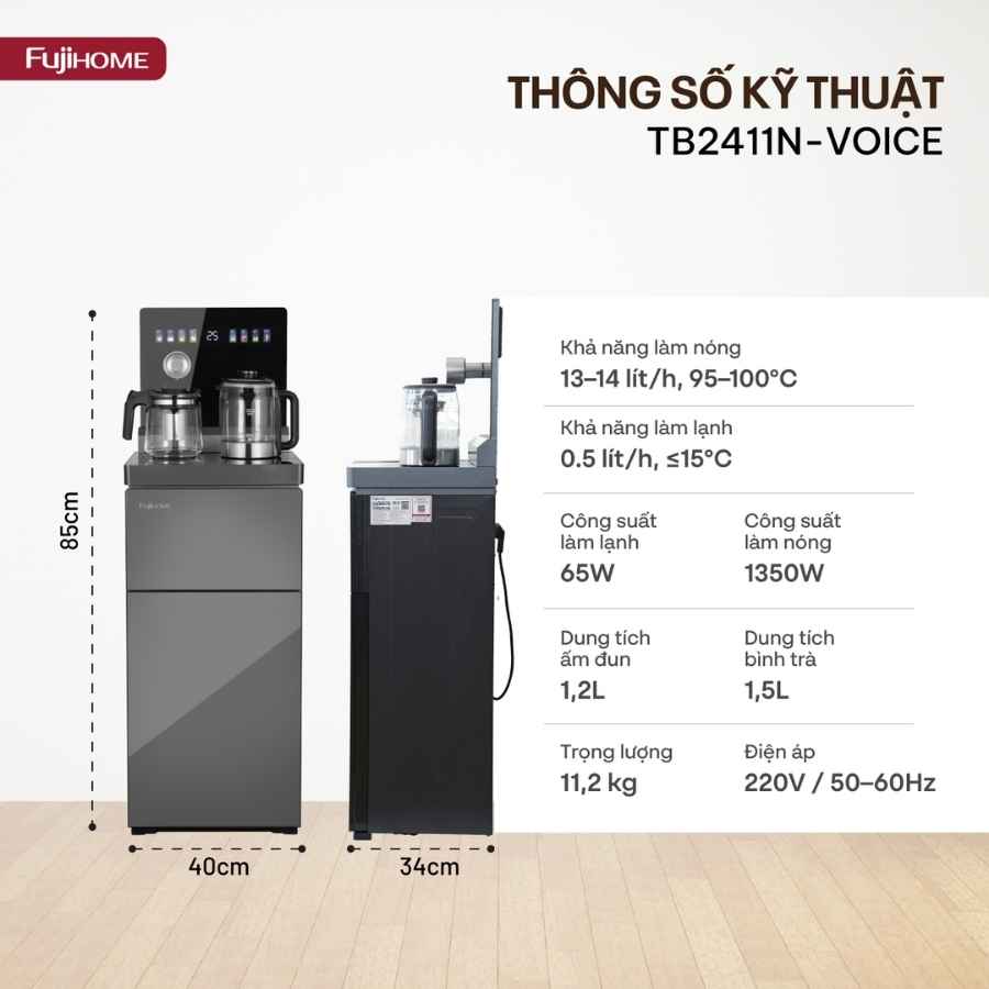 Cây nước Fujihome TB2411N-VOICE bàn trà 13 Cây nước Fujihome TB2411N-VOICE bàn trà